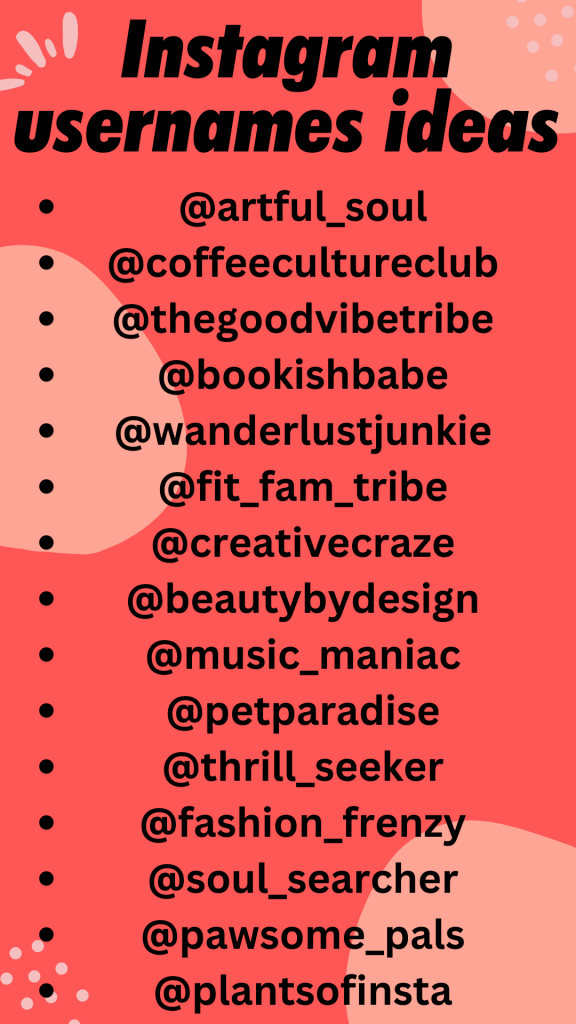 instagram usernames examples