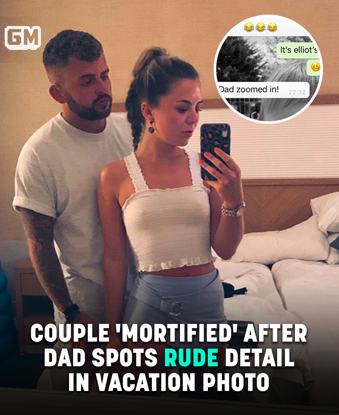 Read more about the article Couple ‘Mortified’ After Dad Spots Rude Detail In Vacation Photo