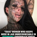 Tattooed Woman Who Keeps Nose In Jar Shocks Fans With Before Photo