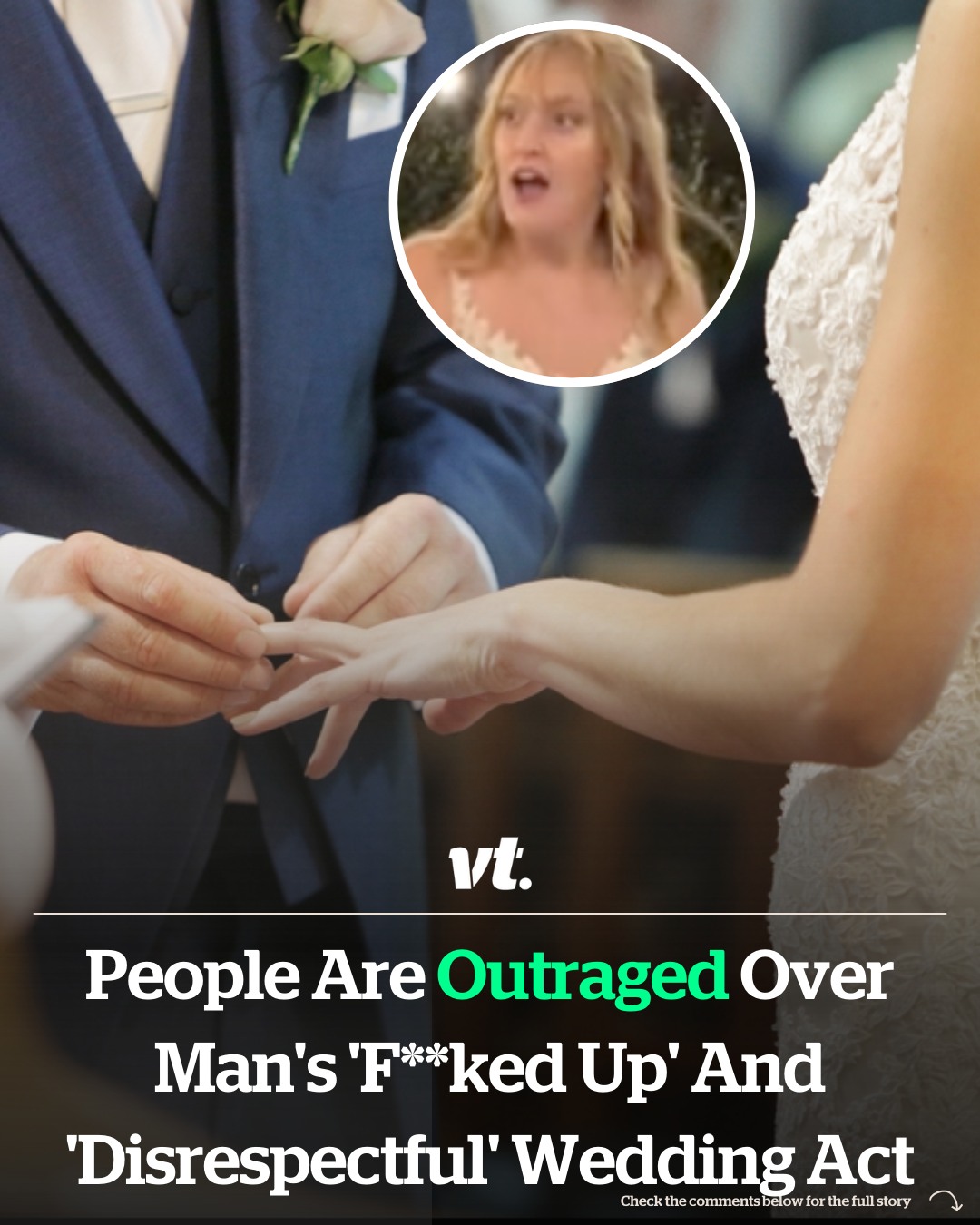 Read more about the article People are outraged over man’s ‘f**ked up’ and ‘disrespectful’ wedding act