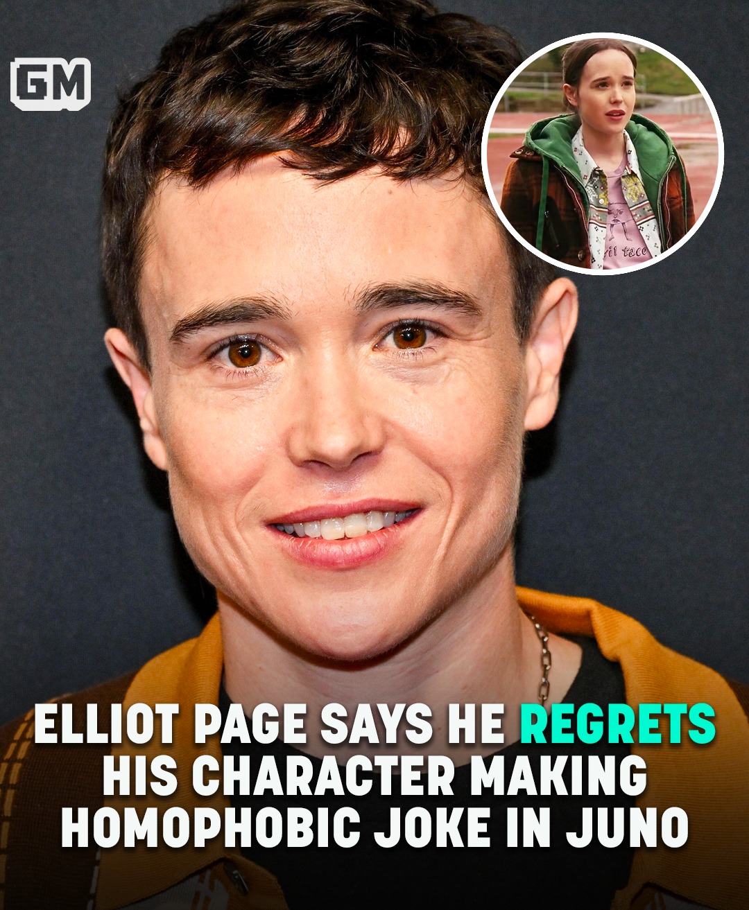 Read more about the article Elliot Page Says He Regrets His Character Making Homophobic Joke In Juno