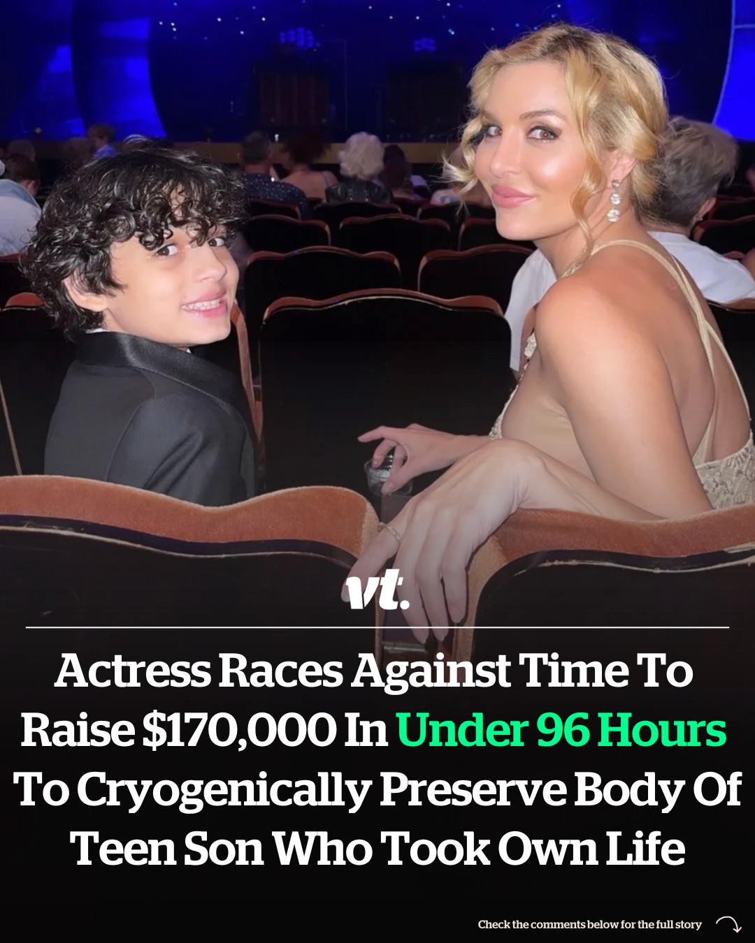 Read more about the article Actress races against time to raise $170,000 in under 96 hours to preserve body of teen son who took own life