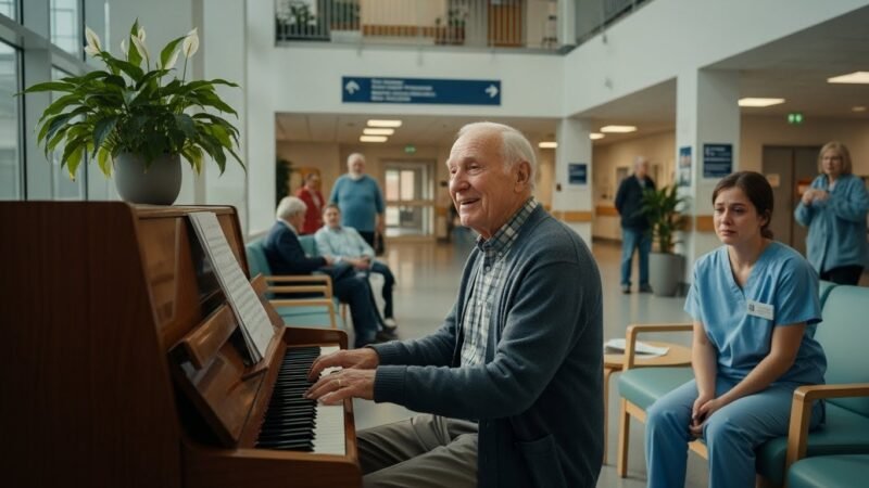 Read more about the article Musician Plays Piano In Hospital Lobby Daily – Patient’s Confession Explains Why