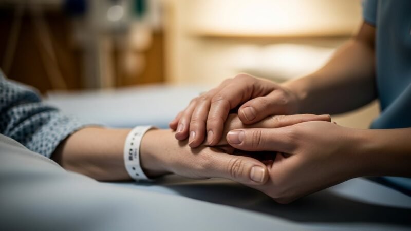 Read more about the article Nurse Holds Dying Patient’s Hand During Final Moments – Letter Found After Death Shocks Hospital