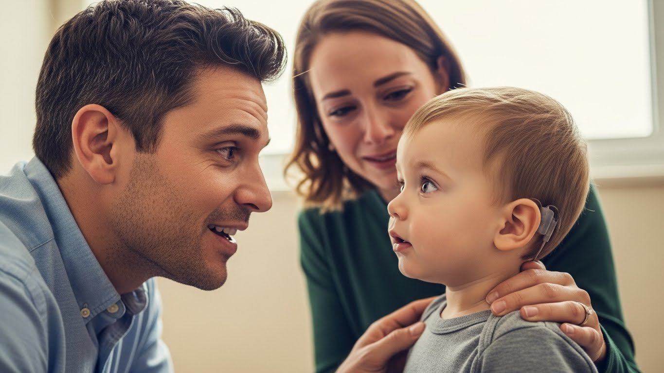 You are currently viewing Toddler Hears Dads Voice For The First Time After Getting Cochlear Implant – The Moment Is Pure Magic
