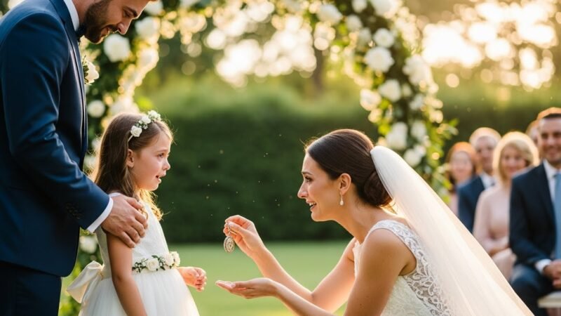 Read more about the article Bride Stops Wedding Ceremony To Do Something Incredible For Grooms Daughter From Previous Marriage