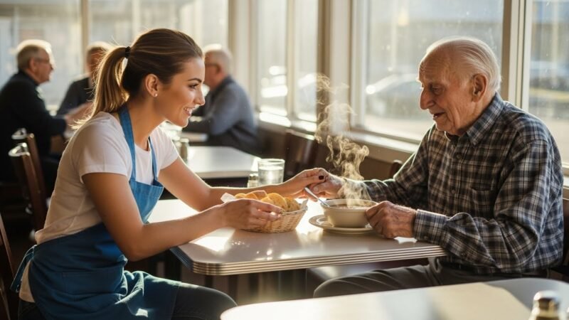 Read more about the article Waitress Notices Elderly Man Hasnt Ordered Food In Days – What She Does Next Restores Faith In Humanity