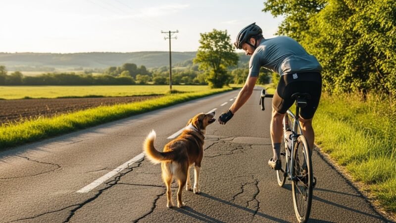 Read more about the article Stray Dog Follows Cyclist For Miles – The Reason Why Will Touch Your Heart