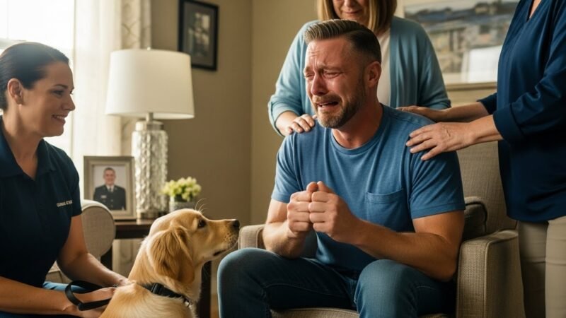 Read more about the article Veteran With PTSD Gets Surprise Service Dog – His Reaction Has Everyone Reaching For Tissues