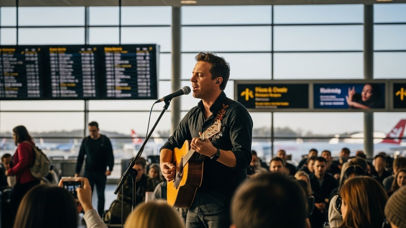 You are currently viewing Musician Plays Piano In Airport – Crowd’s Reaction Gives Him Record Deal