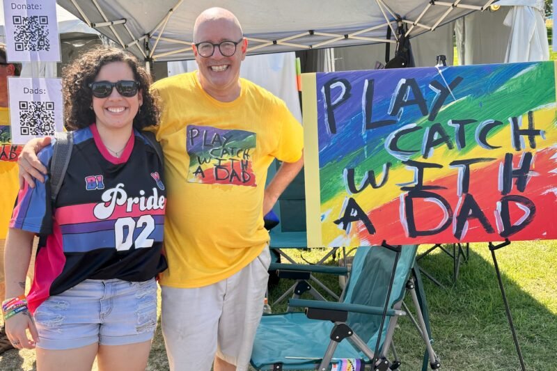 Read more about the article Through Games of Catch, Volunteer Dads Are Helping LGBTQ+ Pride Attendees Heal