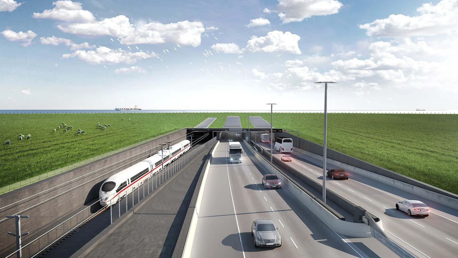 You are currently viewing World’s Longest Immersed Tunnel Promises 10-Minute Driving Time From Denmark to Germany